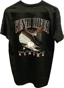 Kenai River Alaska Adult short sleeve shirt - Dark Heather