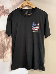 USA Adult short sleeve tri-blend shirt - Black
