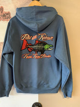 Fillet and Release Adult 50/50 Hoodie - Steel Blue